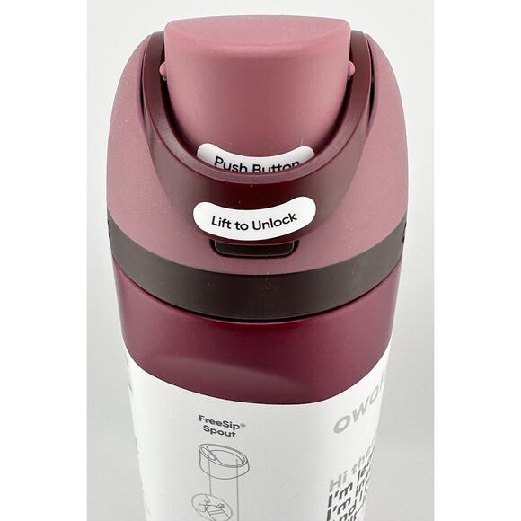 Owala HOLIDAY EDITION 24 oz FreeSip Water Bottle, METALLIC POINSETTIA RED - Picture 5 of 7